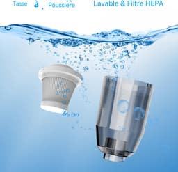 carmdering- Draadloze Handstofzuiger - Draagbare Stofzuiger - 2-in-1 Zuig En Blaas Apparaat - 15000 Pa Krachtige Zuigkracht - Blazen Functie Voor Opblaasbaar - Duurzaam ABS Materiaal - Ultralicht 360 Gram Ontwerp — thumbnail 2