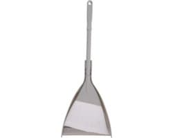 Kleine Stofblik en Borstel - Handbezem Stoffer - Bureau Schoonmaken - Antislip Handgreep - Compact Ontwerp - Grijs