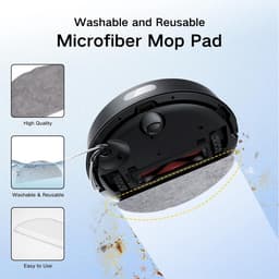 15 stuks Reserve Accessoires Compatibel met Roborock Q7 M5/M5+, Q7 L5/L5+ Robotstofzuiger - 1 Hoofdborstel, 6 Filters, 4 Zijborstels, 4 Dweildoeken — thumbnail 5