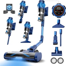 Bollit Steelstofzuiger Draadloos - 575W Turbo - Kruimeldief - 5 Opzetstukken - Stofzuiger 42kPa zuigkracht - Opvouwbare Steel - Zonder zak op accu — thumbnail 1