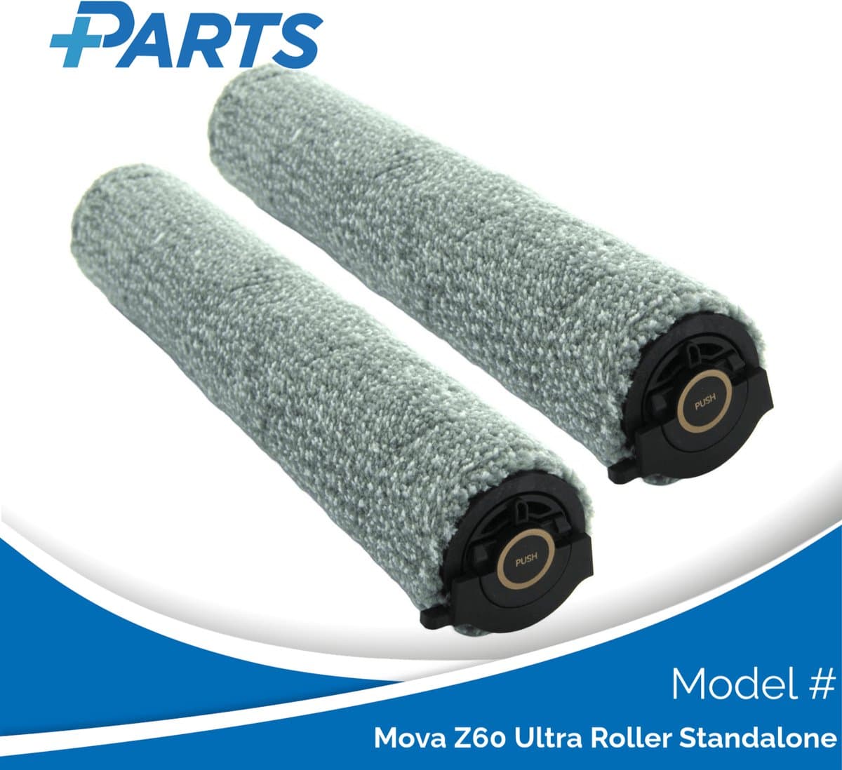 Mova Z60 Ultra Roller Standalone Dweilborstels (2 Stuks, Plus.Parts® alternatief voor MV-Z60URC-MROLL) — afbeelding 1
