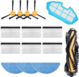 15 stuks - 1 Hoofdborstel, 6 filter met Filterkatoen , 4 zijborstel , 3 dweilen en 1 voorfilter - Voor Ecovacs DEEBOT N79 N79S DN622 DN622.11 500 N79w N79se robotstofzuiger — thumbnail 1