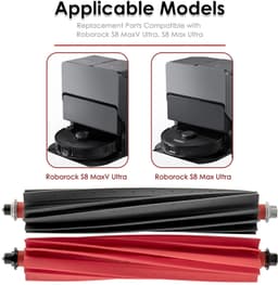 2 Stuks Rollerborstels voor Roborock S8 MaxV Ultra en Qrevo Robot Stofzuiger — thumbnail 5