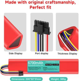 6700mAh Vervangingsbatterij voor Neato Botvac Connected D3/D5/D6/D7 — thumbnail 5