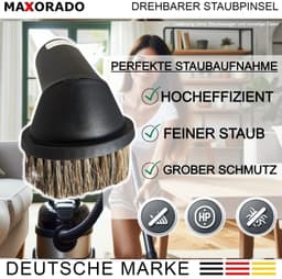 Premium Meubelborstel voor Stofzuiger - Natuurhaar Borstel — thumbnail 3