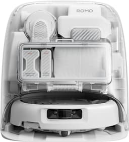 DJI Robotstofzuiger ROMO P2 - Clean More Combo (Water Tank Version) - Robotstofzuiger met dweilfunctie - 36.000 Pa zuigkracht - Geschikt voor dierenhaar - Zelfreinigende dweil — thumbnail 3