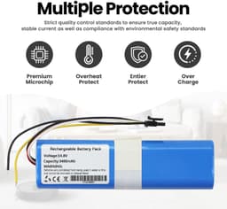 Stofzuigeraccu - 3400 mAh - 14,8 V - Li-ion — thumbnail 3