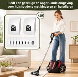 Stofzuigerzakken 10 Stuks - Geschikt voor Rowenta Hygiene+ ZR200520, ZR200720 & ZR200920 - Voor Compact Power, Power XXL, Silence Force & X-Trem Power — thumbnail 5