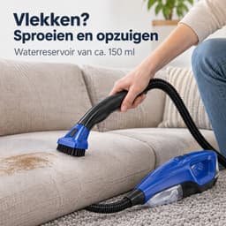 Cheqo® Kruimeldief Nat en Droog - Draadloze Handstofzuiger met Slang en Opzetstukken - Kruimelzuiger Snoerloos - Autostofzuiger - Mini Stofzuiger - Raamzuiger - Vlekkenreiniger met Sproeifunctie voor Bank en Tapijt - Zetelreiniger — thumbnail 3