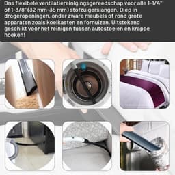 Lange verlengstuk voor platte zuigmond, accessoires, universele flexibele stofzuigmondstukken, stofzuigeropzetstuk, voegenzuigmond, stofzuigeraccessoires met 35/32 mm aansluiting, voor banken — thumbnail 4