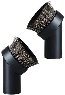 2 stuks stofzuigerborstel paardenhaar, stofzuiger meubelpenseel rond paardenhaar stofborstel, universeel passend voor met binnendiameter 32 mm zuigpenseel stofzuiger opzetborstel — thumbnail 1