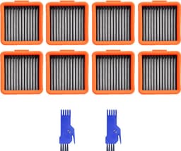 8 STUKS HEPA filter - geschikt voor UWANT D100 - D100 PLUS - D100 PRO - V8 & V10 - D5 - D5 PRO - A60 - A100 - A558 - voor robotstofzuiger - 62*57*29mm - met reinigingsborstel — thumbnail 1