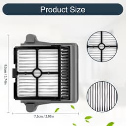 4 stuks HEPA Filters - geschikt voor Tineco FLOOR ONE S7 PRO - FLOOR ONE S6 - FLOOR ONE SWITCH S6 - FLOOR ONE SWITCH S7 - FLOOR ONE S7 COMBO - FLOOR ONE S7 FLASHDRY Stretch draadloze stofzuiger - Vervanging Stofzuiger Accessoires — thumbnail 2