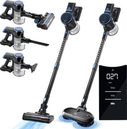 AG4100+ Steelstofzuiger Draadloos – Met Dweilfunctie 2 in 1 – Midnight Blue – Krachtige Stofzuiger Zonder Zak – Geschikt voor Dierenharen – Compact & Lichtgewicht Kruimeldief — thumbnail 1