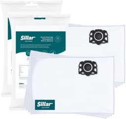 Sillar, stofzuigerzakken synthetisch - anti-allergeen, vervanging voor 6.959-130.0 2.863-314.0 KFI 357 - geschikt voor stofzuigers Karcher WD1 WD2 WD3 WD3.200 KWD1 KWD2 KWD3 SE4 SE4001 SE4002 - 8 stuks — thumbnail 1