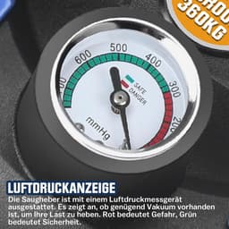 Set van 2 Zuiglifters voor Glas en Tegels - Draagkracht tot 360 kg - Metalen Handgreep — thumbnail 4