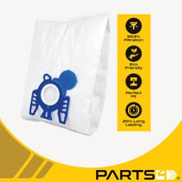 5 Stofzuigerzakken PARTS4® geschikt voor Miele GN | Made in Europe | O.a. geschikt voor Miele G, N, H, Classic C1, Complete C2, Complete C3, S2 (S2000 > S2999), S5 (S5000 > S5999), S8 (S8000 > S8999), MI40, 9917730 — thumbnail 3