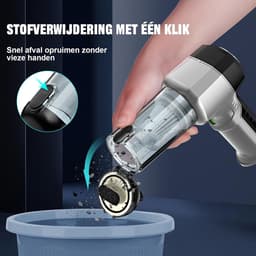 Sander Shop Mini stofzuiger Handstofzuiger, accu, 4-in-1, sterke autostofzuiger, 15000 Pa, 3 versnellingen, 80.000 omw/min, handstofzuiger, draadloos, elektrische stofventilator, perslucht voor auto, keuken, pc, bank — thumbnail 5