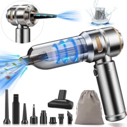 CLVP® Kruimeldief Draadloos - Auto Stofzuiger - Handstofzuiger - Zilver — thumbnail 1