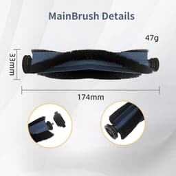 PolkaHome® Set van 2 Rolborstels Geschikt voor Eufy X10 Pro Omni Robotstofzuiger – Vervangende Rolborstel – Hoofdborstel Accessoire – Onderdeel Robotstofzuiger — thumbnail 5