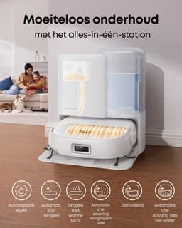 eufy Omni E25 - Robotstofzuiger met Vervangingssets - HydroJet dweilsysteem - 20.000 Pa zuigkracht - DuoSpiral borstels die ontklitten - CornerRover arm voor het schoonmaken van hoeken - alles-in-één station — thumbnail 4