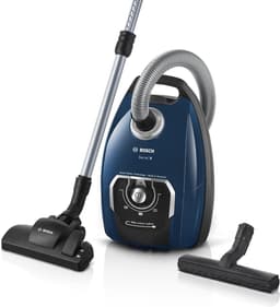 Stofzuiger met Zak - Vloer Stofzuiger - Allergie Vriendelijk Schoonmaken - Stil en Krachtig - 15m Actieradius - Blauw — thumbnail 1