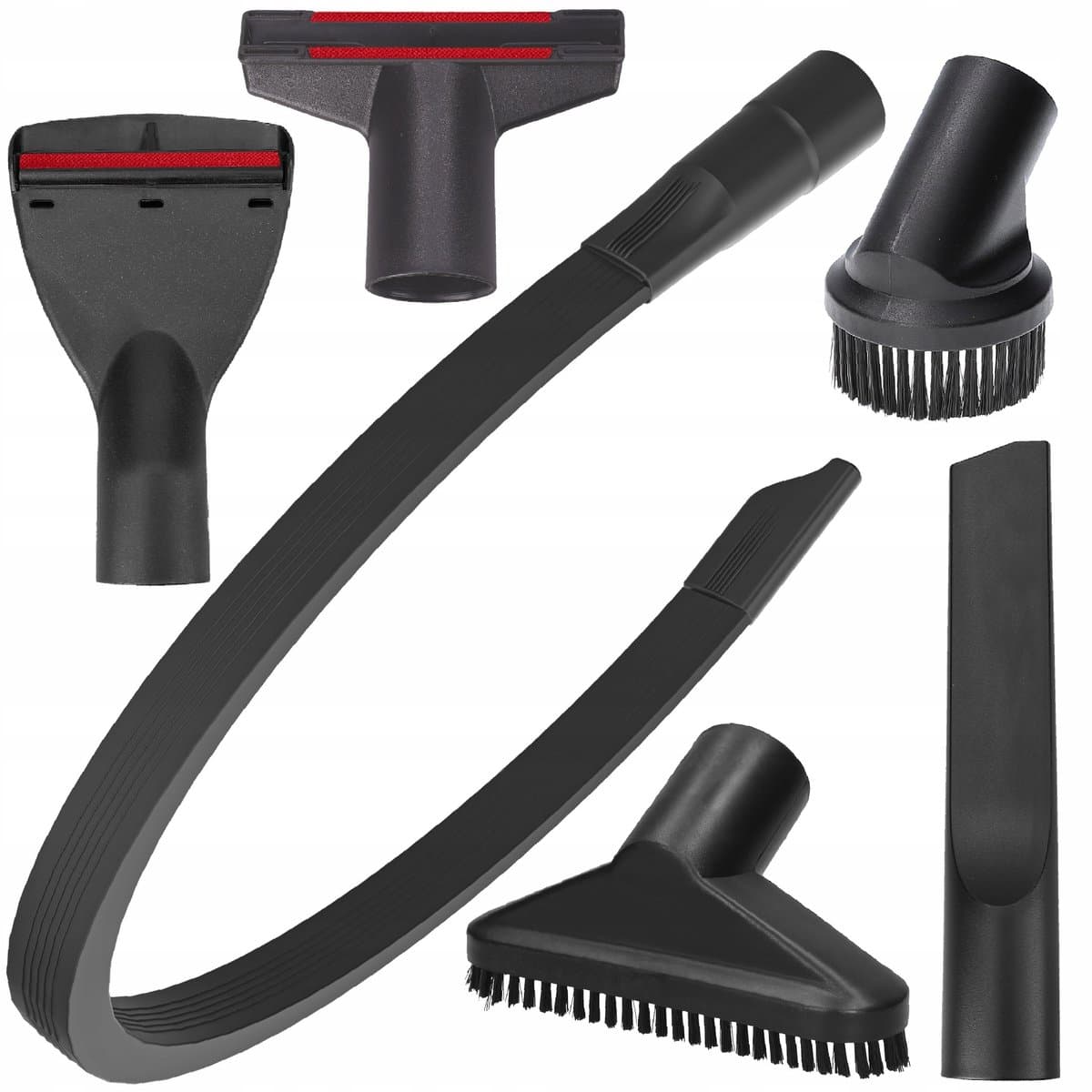 Sillar Stofzuiger Opzetstukken Set 6-delig – 32 mm / 35 mm met Adapter – Kierenzuigmond, Meubelborstel, Ronde Borstel en Flexibele Slang – Voor Kärcher, Parkside en Electrolux — afbeelding 1