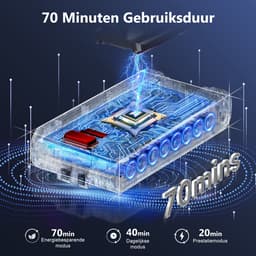 Elekiatech Steelstofzuiger - Steelstofzuiger Draadloos - 70000Pa - 3 Standen Zuigkracht - LED-Display - 2200 mAh Accu - 20–70 Min Werktijd - 1,8L - Met Meubelborstel - Voor Tapijt, Harde Vloeren en Dierenharen - Gold — thumbnail 3