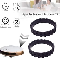 4 stuks wielbanden - Geschikt voor Roborock, IRobot Roomba - Onderdelen voor robotstofzuigers — thumbnail 2