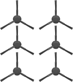 6 Stuks zijborstels - geschikt voor Dreame L10s Pro Ultra - Accessoires voor Dreame L40, L20, D20, S20, S10, S30, W10S, Mova E30 Ultra - zwart — thumbnail 1