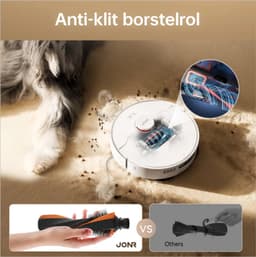Robotstofzuiger met dweilfunctie, 8150 Pa zuigkracht met heteluchtdroging, anti-klit zijborstel, obstakelvermijding, LiDAR-navigatie, alles-in-één basisstation — thumbnail 5