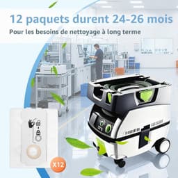 10 stuks stofzuigerzakken - filterzakken - geschikt voor Festool CT Mini/CT Midi/CT Midi I/CTC Mini/Midi/CT 15 stofzuigers (modellen geproduceerd vanaf 2019). — thumbnail 4