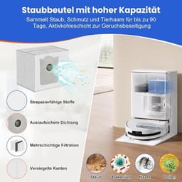 21-delige accessoireset voor Ecovacs Deebot T90 Omni / T90 Pro Omni / T90 Max Pro / X12 Pro Omni – hoofdboorstel, dweilen, filters, stofzakken en zijborstels — thumbnail 4