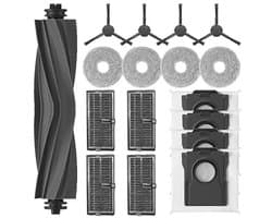 17-delige accessoire set Geschikt voor de Dreame L40 Ultra AE/D20 Ultra stofzuiger - Erbij betrekken 1 x rolborstel - 4 x stofzak - 4 x dweildoek - 4 x zijborstels - 4 x filters