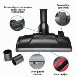 stofzuigermondstuk combiborstel universeel bijv. voor vervangingstoebehoren reserveonderdeel vloerzuigmond voet stofzuigeropzetstuk voet — thumbnail 5
