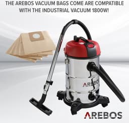 AREBOS 5x Zak voor Stofzuiger 1800 W — thumbnail 5
