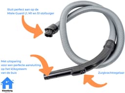 Kleanburg® Geschikt voor Miele Guard L1, M1 en S1 - Stofzuiger Onderdelen Set- Telescoopbuis, Slang en Combizuigmond — thumbnail 5