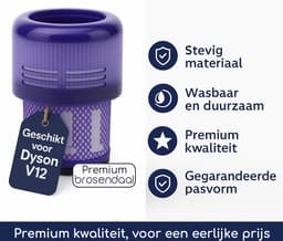 Brosendaal Filter geschikt voor Dyson V12 - Geschikt voor alle V12 modellen - SV20 | SV26 | SV30 | SV46 - Uitwasbaar en Herbruikbaar - 3 stuks — thumbnail 3
