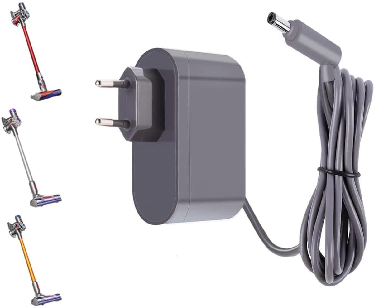 Oplader - 26.1V-lader - Geschikt voor Dyson V6 V7 V8-stofzuiger - Vervangende oplader - Kabel 1,8 m - netadapter voor stofzuiger - Stofzuiger Stroomadapter - Stofzuigeradapter - Stofzuigerlader - Universeel - netadapter — afbeelding 1