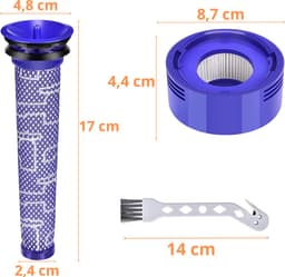 Filter voor Dyson V7 Dyson V8 Vervangingsfilters 965661-01 en 967478-01 Pack [Set 2] — thumbnail 2
