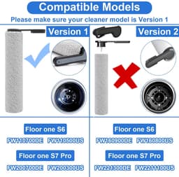 Dailygoods- Borstelroller Reserveonderdelen - 2 Borstelrollen - 2 Filters - 1 Reinigingsborstel - Geschikt voor Tineco FLOOR ONE S7 PRO - Draadloze Stofzuiger - Stofzuigerborstel — thumbnail 3