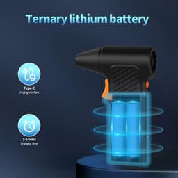 Elektrische Blusser - Luchtblazer Stof - Apparaten Reinigen - Krachtige 110.000 RPM - 14.8 x 10 cm - Zwart — thumbnail 5