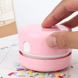 Desktop Stofzuiger - Reinigingsborstel - Bureau Reinigen - Draagbaar Ontwerp - 10 cm - Roze — thumbnail 2