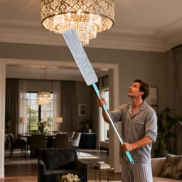 Platte Stofwisser - Uitschuifbare Plumeau - Stof Vrij Maken - Geen Stofverspreiding - 126 cm - Grijs — thumbnail 2