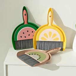 Kleine Bezem Stofblik Set - Reinigingsset Tafel - Bureau Schoonmaken - Duurzaam Materiaal - Kleine Afmeting - Blauw — thumbnail 5