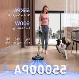Steelstofzuiger - Draadloze Bezemer - Krachtig Schoonmaken - GreenEye Technologie - 60 Min Looptijd - Champagne Paars — thumbnail 1