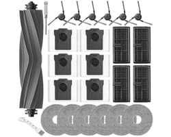 PromoHome Accessoireset voor Dreame X40 Ultra/L10s Ultra Gen 3/L40 Ultra/X40 Master/Mova P50 Pro Ultra – 24-delig met rubberen hoofdborstel, HEPA-filters, zakken, doeken en zijborstels