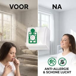 Stofzuigerzakken - Stofzakken Vervanging - Hygiënisch Schoonmaken - Scheurvast Synthetisch Materiaal - 40 stuks - Wit — thumbnail 3