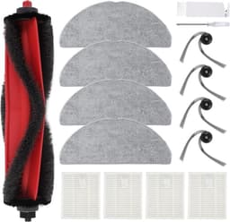 Reserve Accessoires Compatibel met Roborock Q7 M5/M5+, Q7 L5/L5+ Robotstofzuiger, 1 Hoofdborstel, 4 Filters, 4 Zijborstels, 4 Dweildoeken — thumbnail 1