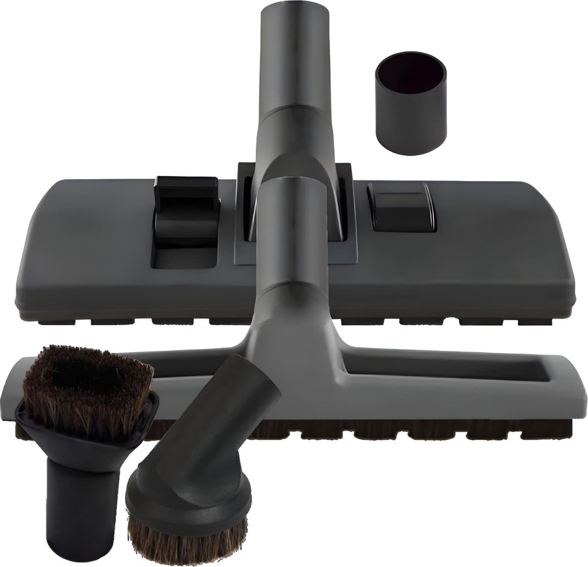 Combi zuigmond & parketborstel set geschikt voor Bosch, Siemens, Philips, AEG, Inventum, Nilfisk, Henry, Numatic stofzuiger - 32mm - 35mm Stofzuigervoet, stofzuigerborstel, Parketzuigmond, stofzuigermondstuk — afbeelding 1